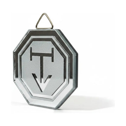 Espejo Octagonal, Grabado Con Símbolos Esotéricos De 5 Cm Protector Para Viajes by HEREJE