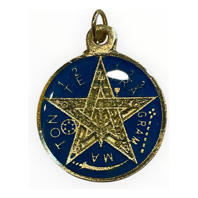 Hereje 7 Potencias Dije Encapsulado Y Tetra Al Reverso 25mm