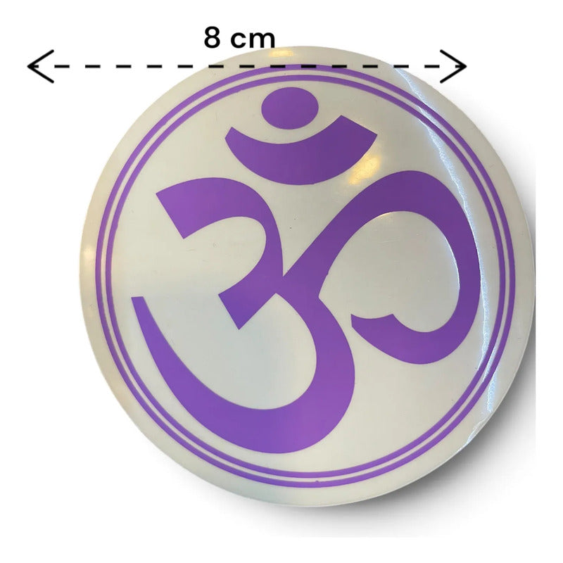Estampa Om Hereje Morado Circulo Serigrafía