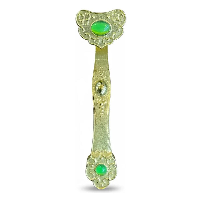 Ru Yi Amuleto De Metal Para La Riqueza 7.5 Cm Dorado