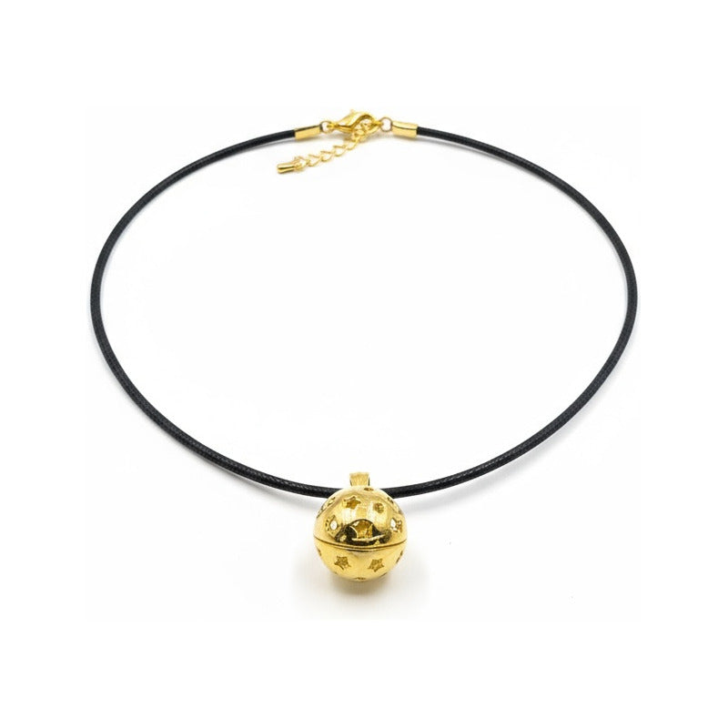 Llamador De Angeles Sencillo En Metal Dorado