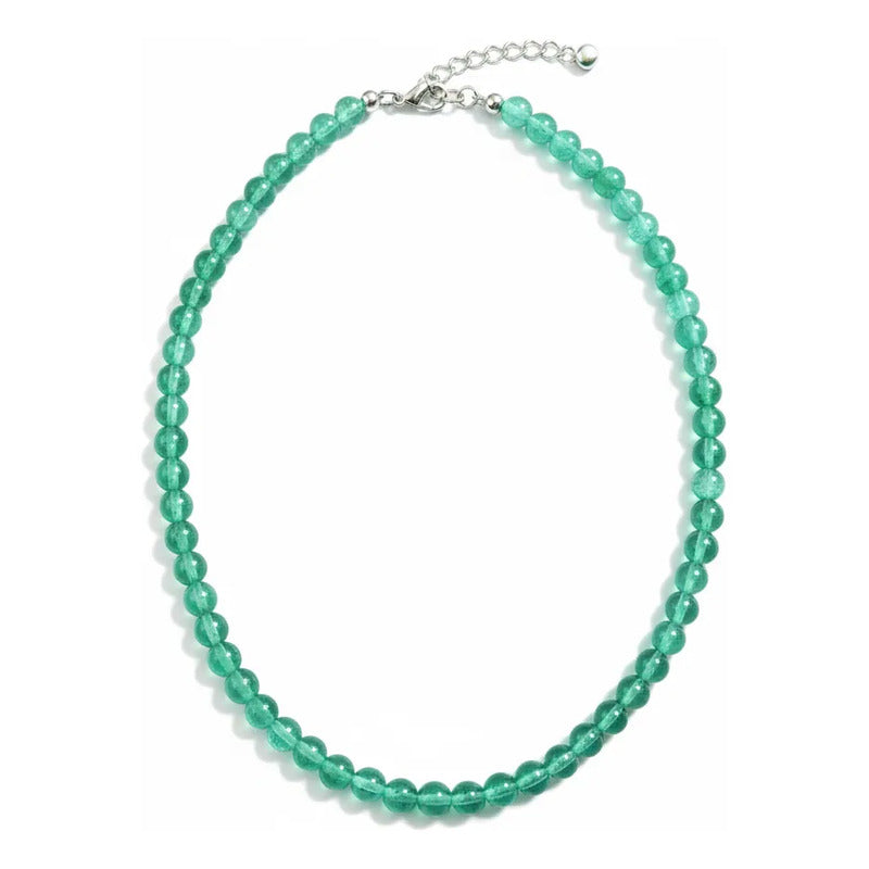 Amatista Collar De Piedra Natural Aventurina Verde