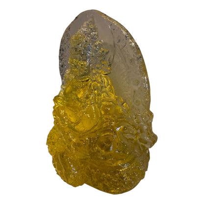 Dzambhala of Prosperity Buddha in Crystal Resin 12cm