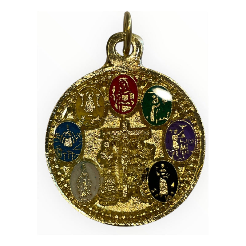 Hereje 7 Potencias Dije Encapsulado Y Tetra Al Reverso 25mm