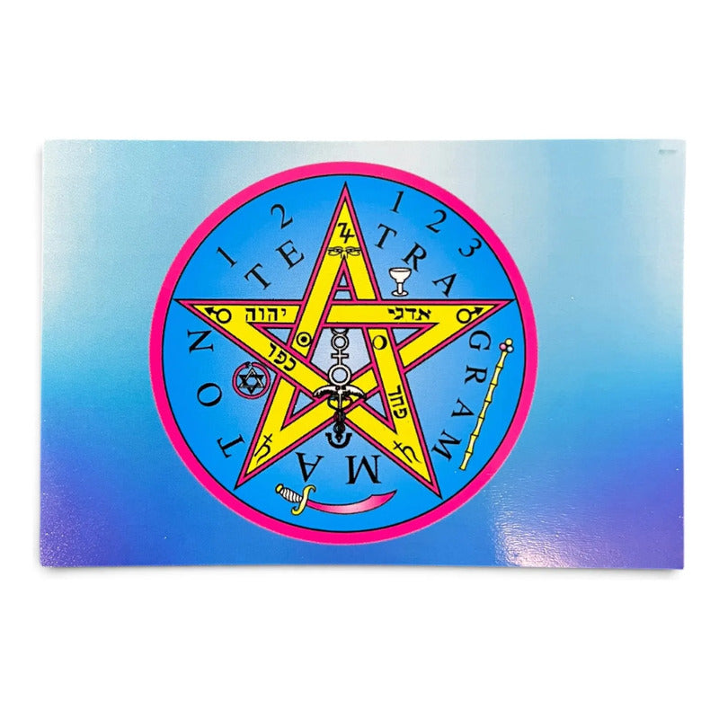 Estampas Coleccionables Esoterismo 5 Piezas Iguales Por Pac Tetragramaton Simbologia by HEREJE