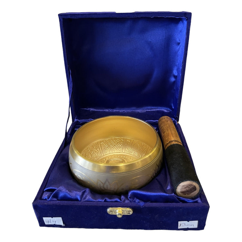 Cuenco Tibetano Lety Juego 5 Caja Dorado 7 Metales.