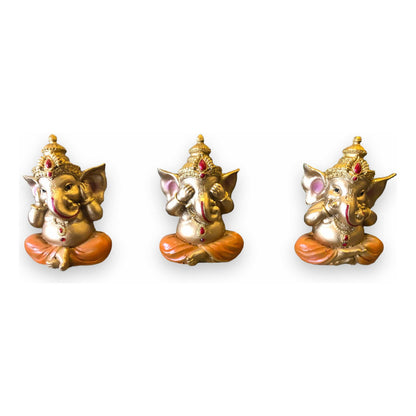 Set of 3 Ganesh 10cm