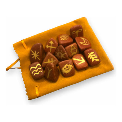 Runas Brujas Piedras De Gitana En Cuarzo 13 Piezas.