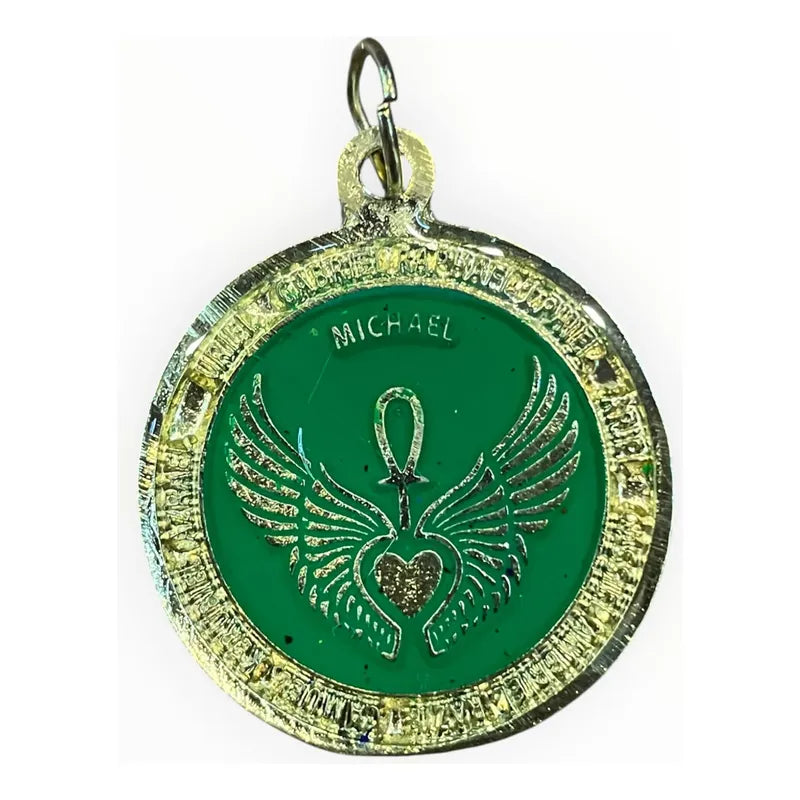 Dije San Miguel Corazón Verde 30mm by HEREJE