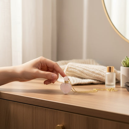 Cuarzo Amatista Rosa Blanco Varios Modelos Perfumero 4 Cm