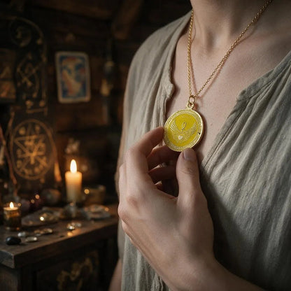 Dije San Miguel Corazón Amarillo 30mm by HEREJE