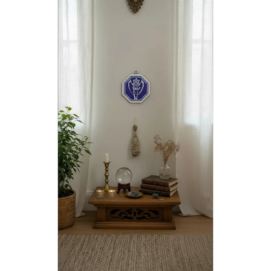 Arcángel Metatrón Geometría Sagrada Espejo 9cm Violeta