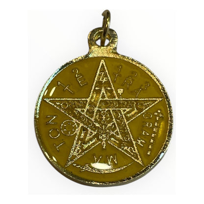 Hereje 7 Potencias Dije Encapsulado Y Tetra Al Reverso 30mm