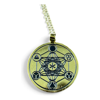 Metatron Medalla De Acero Dorado by HEREJE