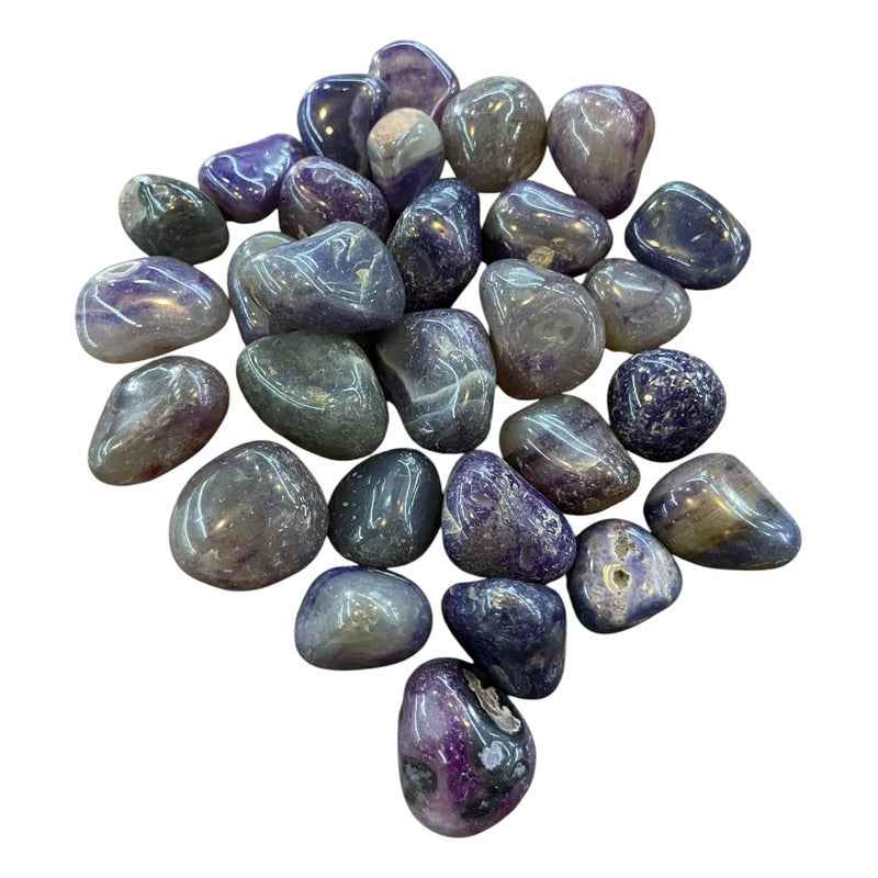 Piedras Semipreciosas Naturales Hereje Peso Variado 200 Gr. Agata Morada