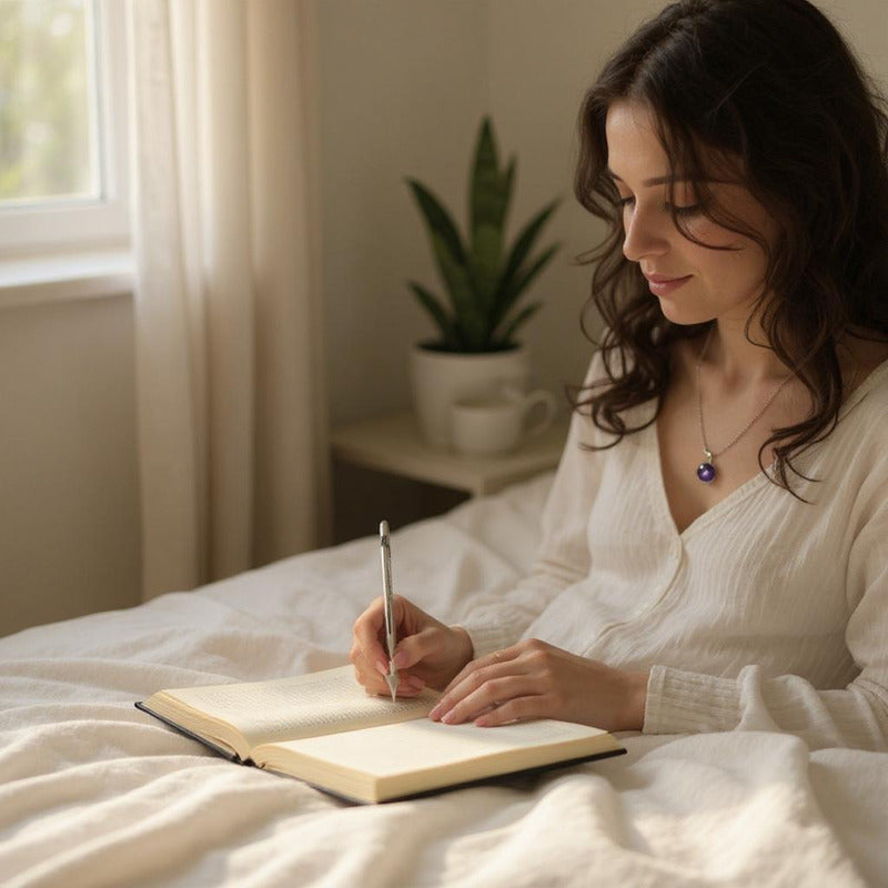 Cuarzo En Esfera Dije Con Cadena