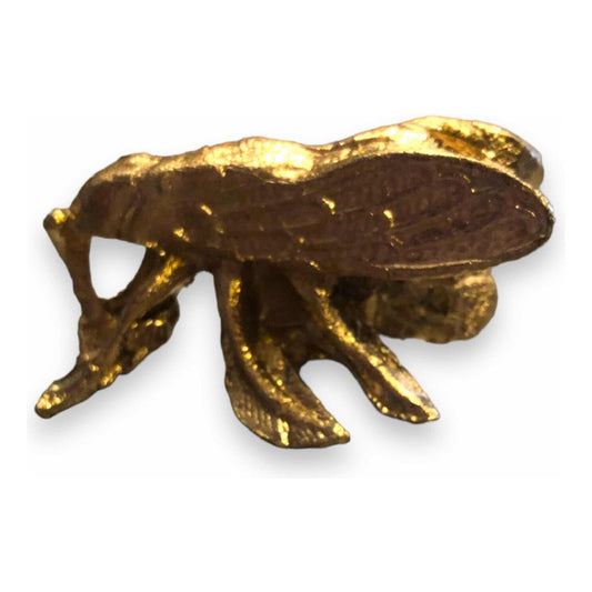 Golden Metal Cicada Feng Shui Amulet