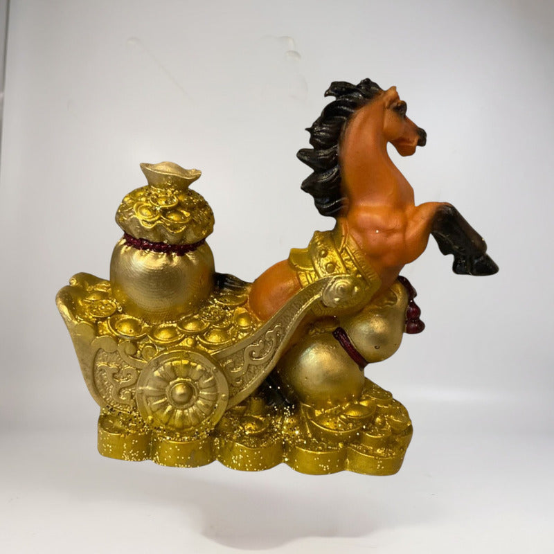 Caballo Año Chino 11x10x4cm Escultura De Resina