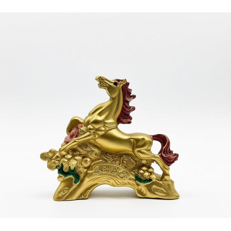 Caballo Del Año Chino Figura De Resina 6.5x8x2.5cm