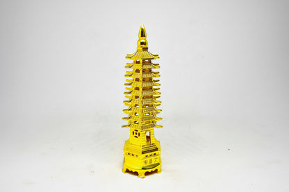 Pagoda 9 Niveles, Elementos En Metal Feng Shui 13 Cm De Alto by HEREJE