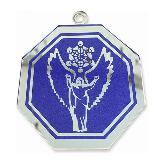 Arcángel Metatrón Geometría Sagrada Espejo 9cm Violeta