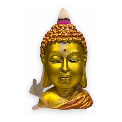 Buda Quemador De Incienso Escultura De Resina 9x6x6cm