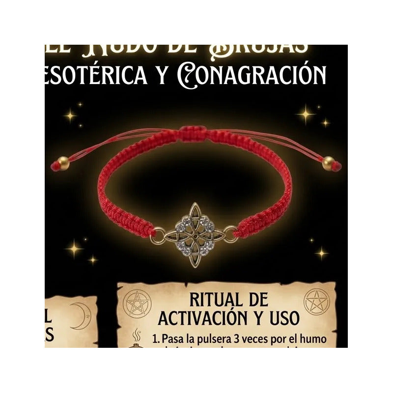 Pulseras De Hilo Tejido Artesanal. Nudo Hilo Rojo 18 Cm by HEREJE