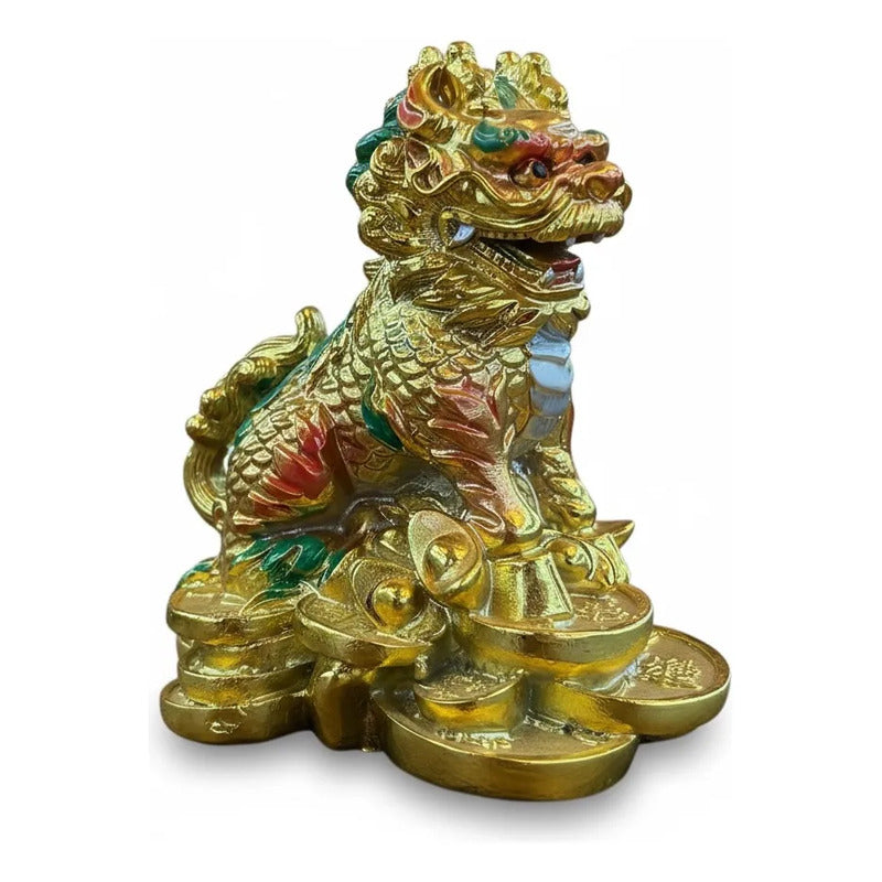 Figura Chillin Feng Shui Dorada 10cm Abundancia Riqueza Dorado by HEREJE