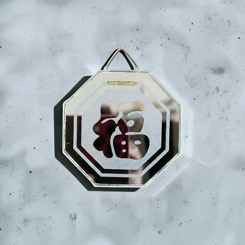 Espejo Octagonal, Grabado Con Símbolos Esotéricos De 5 Cm El Fu by HEREJE
