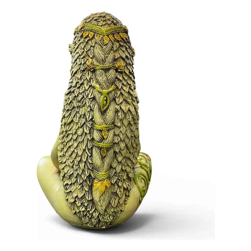 Figura Diosa Madre Tierra Gaia Estatua Decorativa 15cm Verde Claro