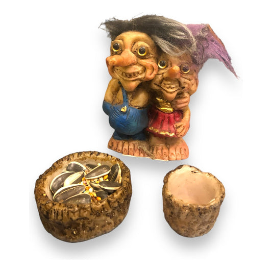 Troll Twins + Feeder 9 Cm National Resin Figure