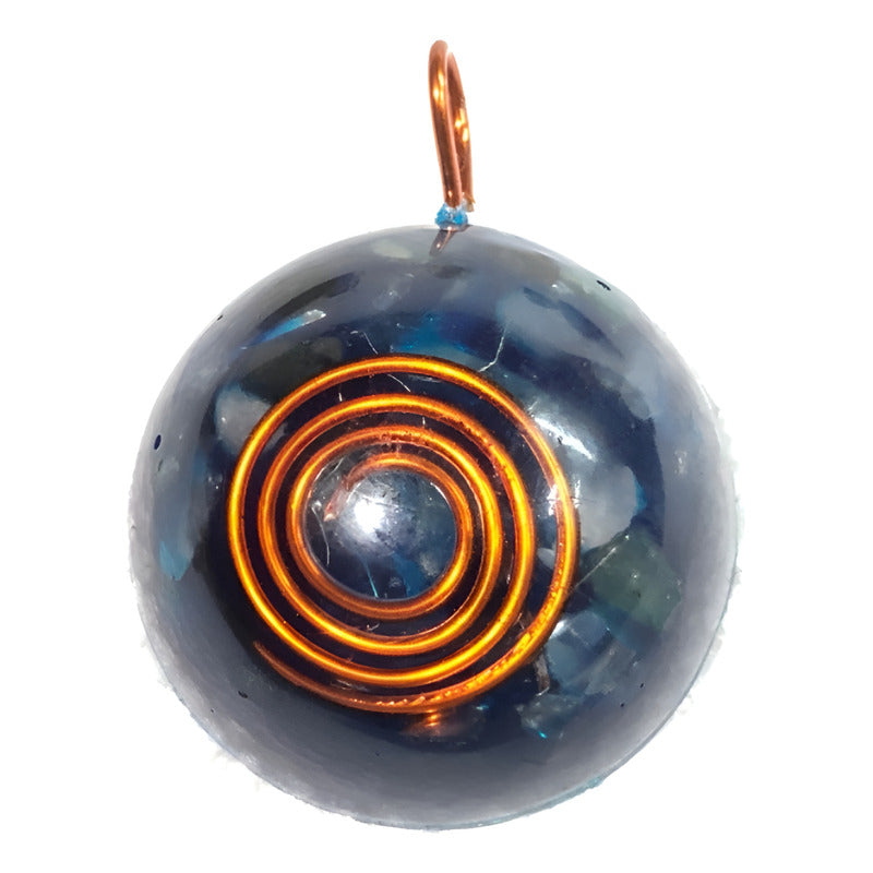 Orgonite Circular Pendant Charm Cleanses Energy Amulet