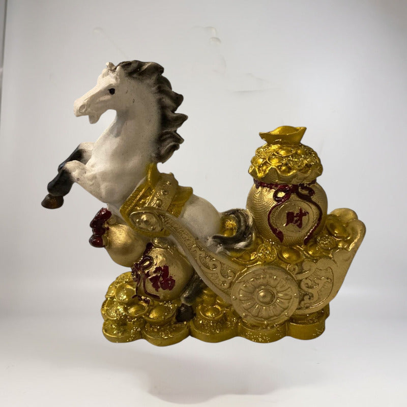 Caballo Año Chino 11x10x4cm Escultura De Resina