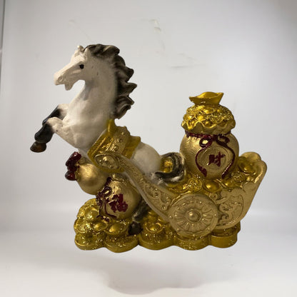 Caballo Año Chino 11x10x4cm Escultura De Resina