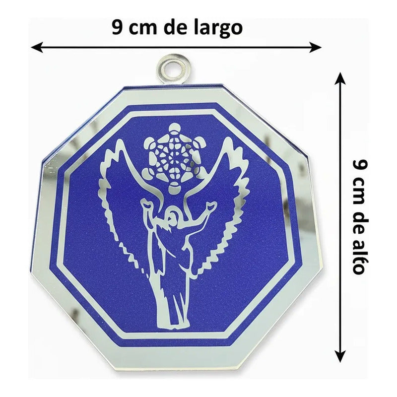 Arcángel Metatrón Geometría Sagrada Espejo 9cm Violeta