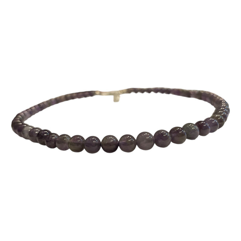 Amatista Collar De Piedra Natural