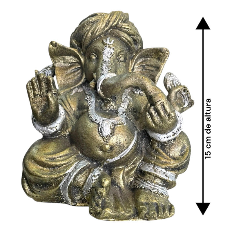 Ganesh Estatua De Resina De 15 Cm De Altura Dorado by HEREJE