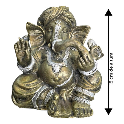Ganesh Estatua De Resina De 15 Cm De Altura Dorado by HEREJE
