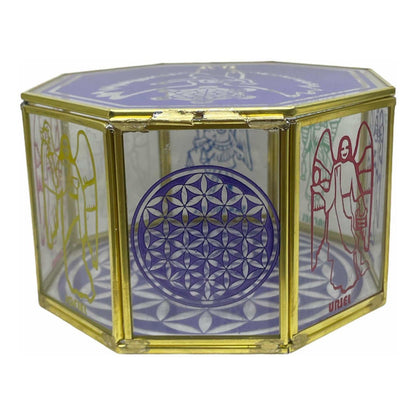 Metatron with the 7 Archangels Crystal Box 15 cm Engraved