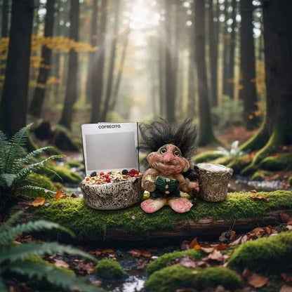 Troll Mini + Comedero + Semillas + Tarjeta Varios Modelos Cofrecito 5cm