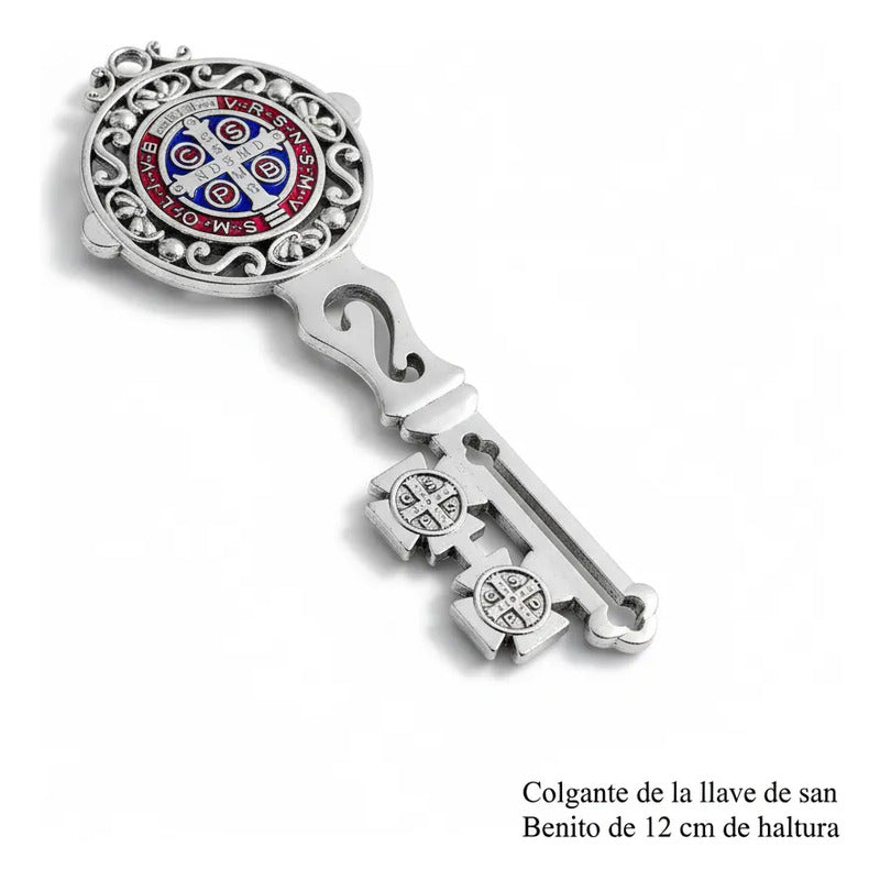 San  Benito Llave Decoración Del Hogar 12 Cm Plateado