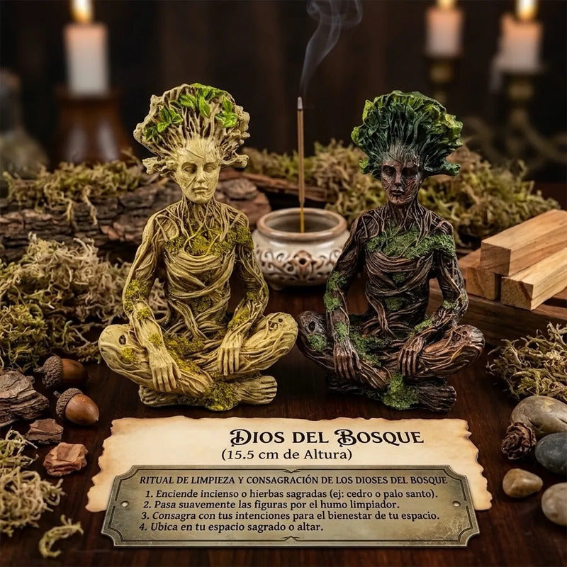 Figura Decorativa Dios De La Naturaleza Meditación Cobre by HEREJE