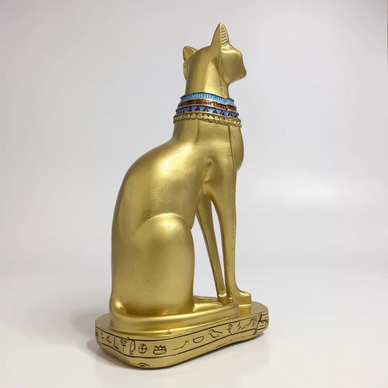 Bastet Egipcio Escultura De Resina 34x17x11 Cm
