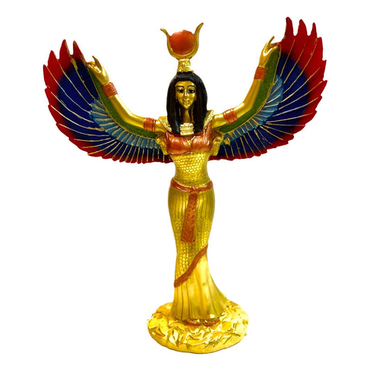 Isis Egyptian Goddess Ast National Resin Hand Painted 28 Cm