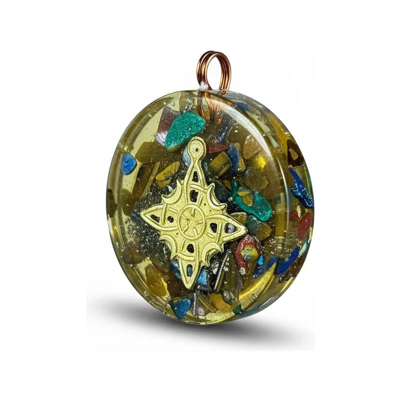 Orgonita Con Nudo De Brujas De 3.5 Cm De Diametro Amarillo by HEREJE
