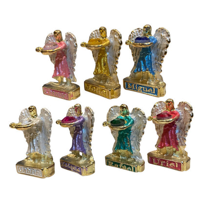 Set De 7 Arcangeles Decorativos, Figuras Miniaturas De Metal