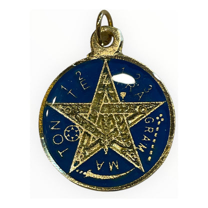 Hereje 7 Potencias Dije Encapsulado Y Tetra Al Reverso 30mm