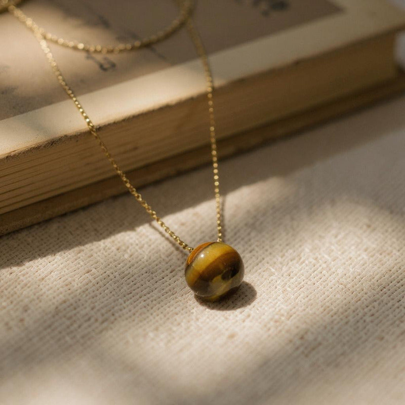 Cuarzo En Esfera Dije Con Cadena