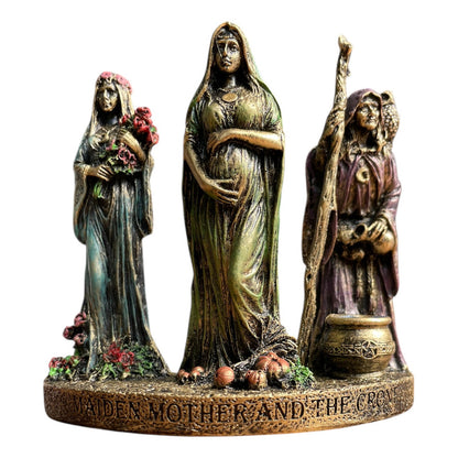 Escultura Triple Diosa 11cm Resina Artículos Esotéricos Lety