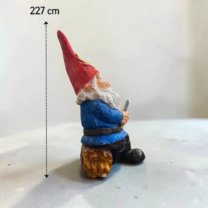 Gnomo De La Abundancia Y El Dinero Figura Decorativa 26 Cm A Azul by HEREJE